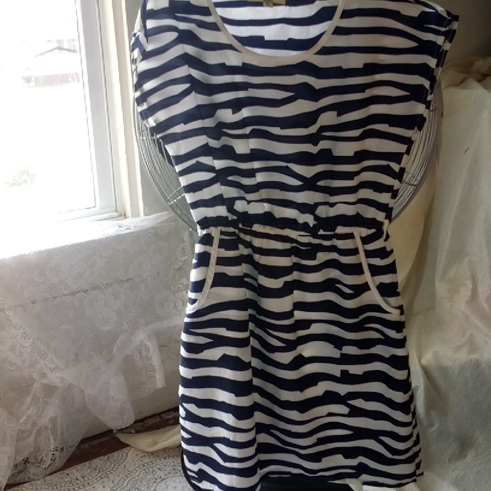 Blue and white striped dress - Picture 10 of 13